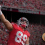 Ohio State Buckeyes tight end Will Kacmarek (89 celebrates a touchdown during the first half of the NCAA football game against Grambling at Ohio Stadium on Sept. 6, 2025.