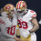 Luke Farrell celebrating his touchdown with Mac Jones