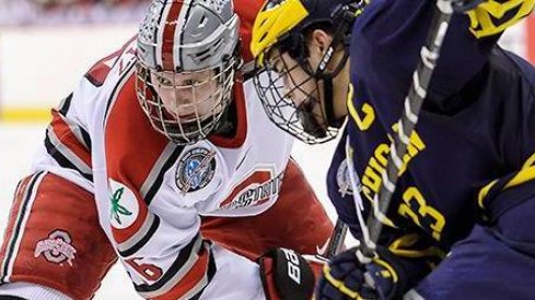 If intense eyeballs count for anything Tanner Fritz is winning this faceoff