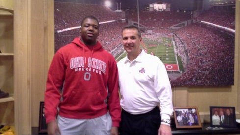 Jamarco Jones with Urban Meyer on an unofficial visit