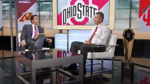 Urban Meyer on the set of SportsCenter Thursday.