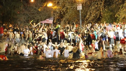 Ohio State's Mirror Lake during Michigan Week in 2012