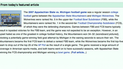 Wikipedia wins Friday and it's not even close.