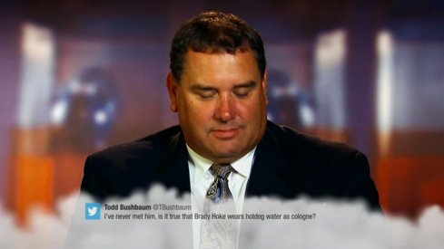 Brady Hoke finally reveals whether he wears hot dog water as cologne.