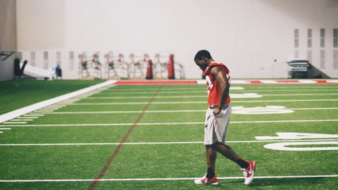 Darron Lee at Ohio State's 2014 media day. [Walt Keys, ElevenWarriors.com]