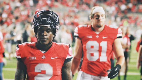 Dontre Wilson and Nick Vannett after the loss