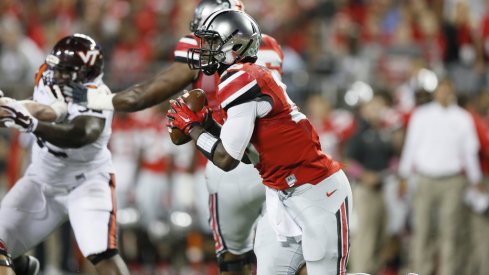 Virginia Tech was J.T. Barrett's face all night long
