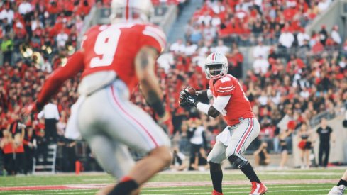 Four games into his collegiate career, J.T. Barrett is etching his name in the OSU record books.