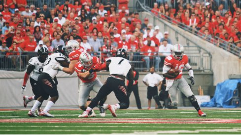 J.T. Barrett picking up one of Ohio State's 45 first downs.