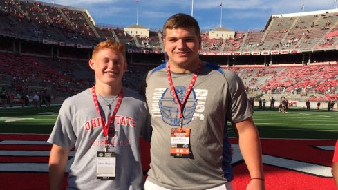 Myers (right) took in the Buckeye game on Saturday.