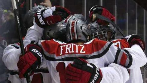 Victory hugs