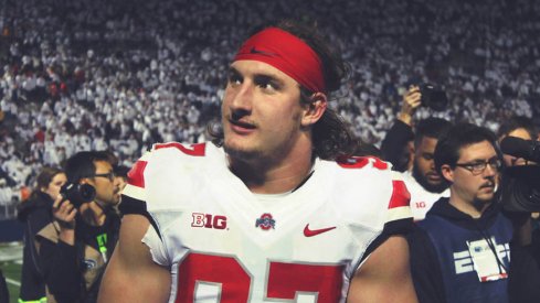 Ohio State fans, in the team's hotel lobby, kept Joey Bosa up last night.