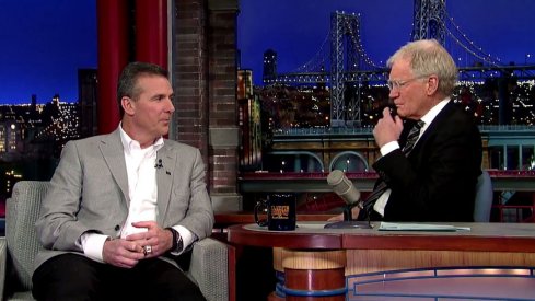 Urban Meyer appears on the Late Show with David Letterman