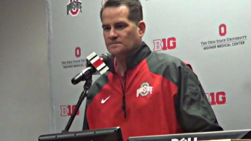 Tim Beck at the podium Wednesday.
