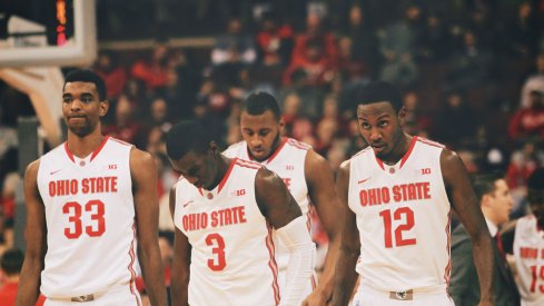 Ohio State walks off the floor.