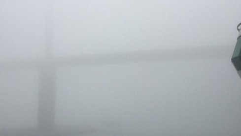 Fog from the deck of the Buckeye Cruise for Cancer