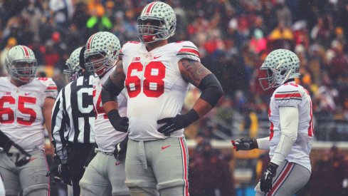 Taylor Decker strikes a sassy pose with collected bros.