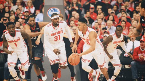 Ohio State's D'Angelo Russel, Anthony Lee, Jae'Sean Tate and Shannon Scott.