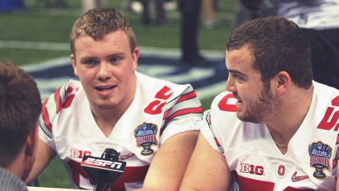 Pat Elflein and Jacoby Boren at Sugar Bowl Media Day