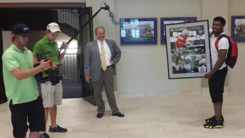 Ezekiel Elliott in St. Louis for the filming of his upcoming ESPN special.