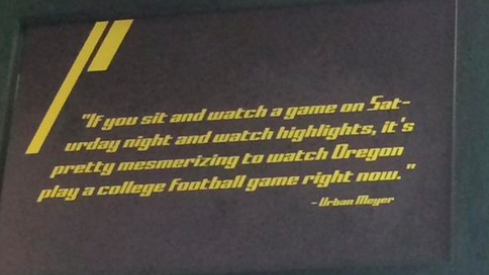 Urban Meyer quoted at Oregon