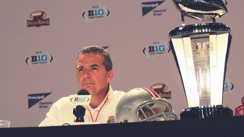 Urban Meyer before the 2014 Big Ten title game.