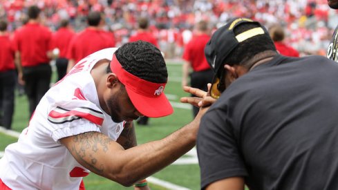 Braxton Miller and Doran Grant at the 2015 Spring Game.