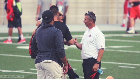 Urban Meyer learns Luke Farrell is a Buckeyes.