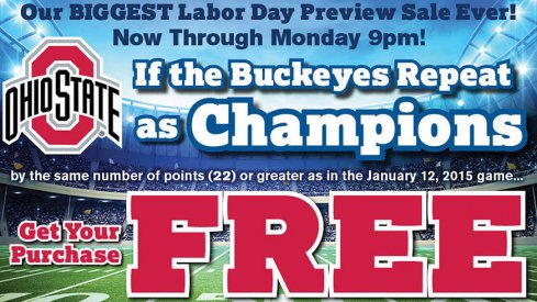 Free furniture if Ohio State repeats as College Football Playoff champions – with a catch.
