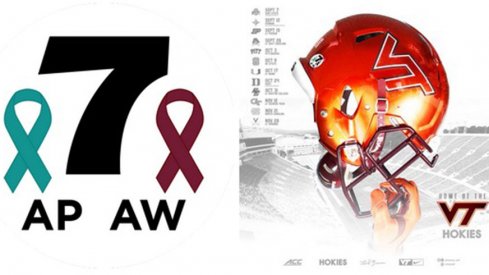 Virginia Tech will wear helmet stickers to honor WBDJ's Alison Parker and Adam Ward against the Buckeyes.