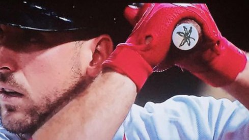 Travis Shaw reps Ohio State every at-bat for the Boston Red Sox.