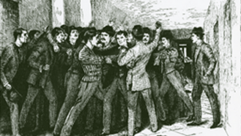 University cane rush in 1894.