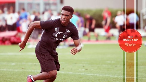 Jeffrey Okudah during an Ohio State visit this past summer.