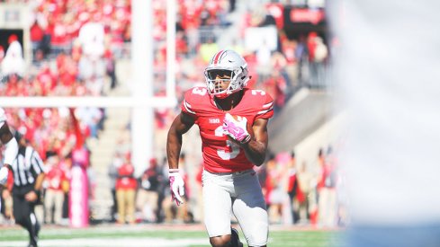 Michael Thomas races down the sideline.