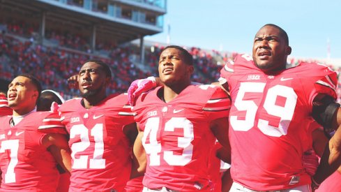 Ohio State sings 'Carmen Ohio' after beating Maryland.