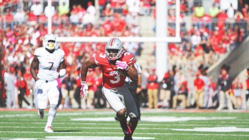 Mike Thomas posted his first 100-yard game of his Ohio State career on Saturday vs. Maryland.