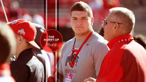 Ohio State commitment Josh Myers at Ohio Stadium on Saturday.