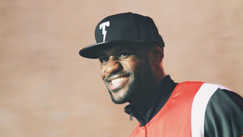 LeBron James at Ohio State-Virginia Tech last season.