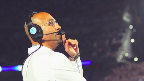 James Franklin watching his team collapse last year vs. Ohio State.