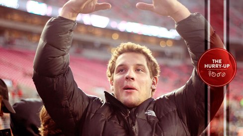 Nick Bosa giving the Buckeye student's an "I-O" on Saturday