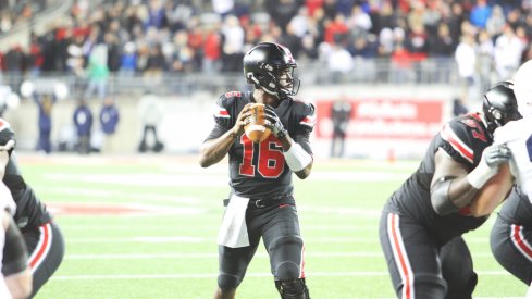 J.T. Barrett finds his name in the starting quarterback slot on Ohio State's latest depth chart.