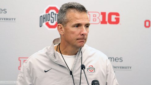 Urban Meyer meets with the media Wednesday after practice.