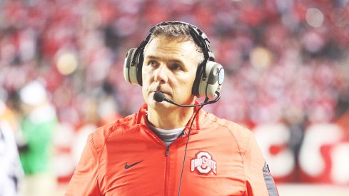 Urban Meyer collected his 150th career win with Ohio State's 49-7 thrashing of Rutgers Saturday night.