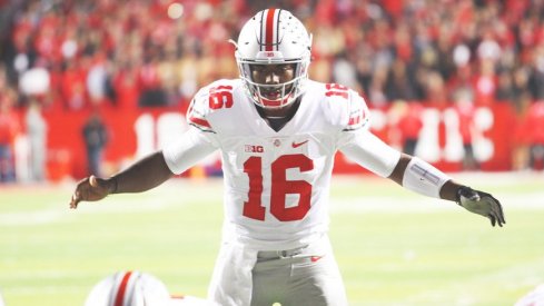 J.T. Barrett's first start of 2015 produced five touchdowns as OSU rolled past Rutgers.