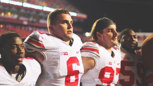 Sam Hubbard, Joey Bosa sing Carmen Ohio.