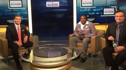 Kareem Walker on the set of Tom Lemming's television show.