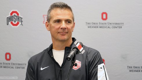 Urban Meyer meets with the media Wednesday of Minnesota week.