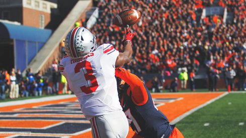 Michael Thomas hauled in this 24-yard pass from J.T. Barrett for the first points of Saturday.
