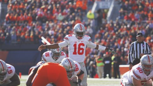 J.T. Barrett quarterbacks Ohio State against Illinois.