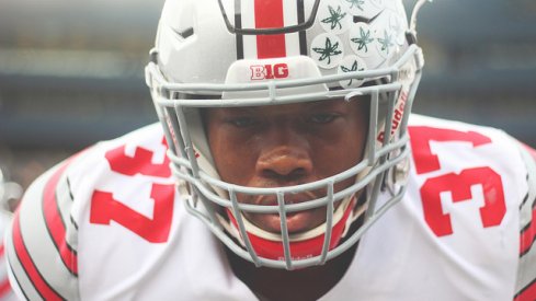 Joshua Perry getting ready to put a whoopin' on Michigan's backside. 